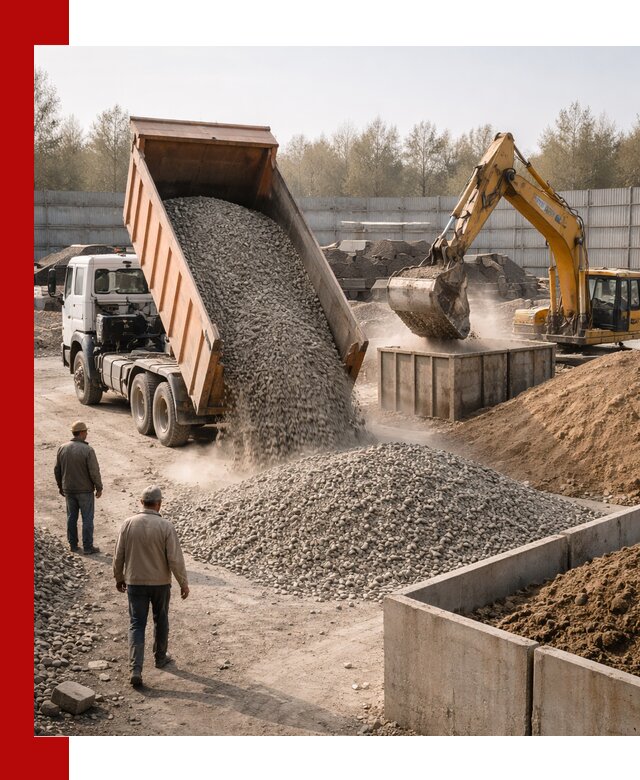 Доставка нерудных материалов с погрузкой и разгрузкой в Белове