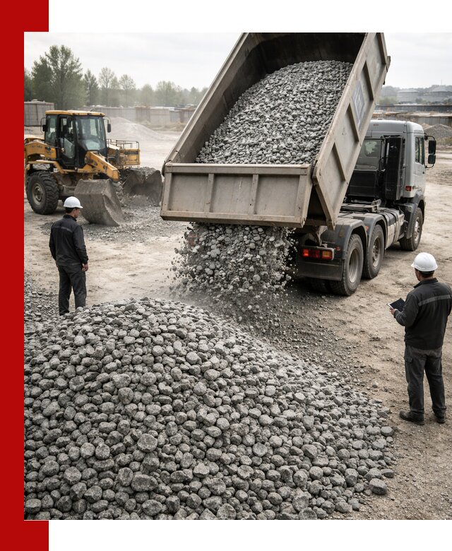 Доставка гранитного щебня фракции 20-40 в Белове