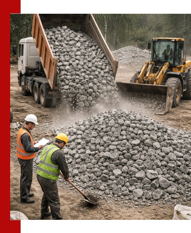 Гранитный щебень фракция 70-150 доставка в Белове