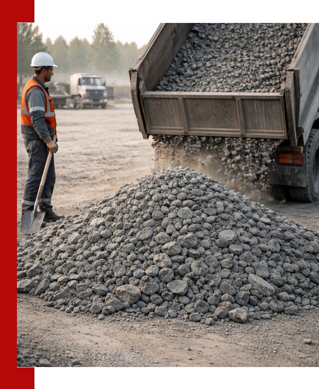 Гранитный щебень фракции 100–201 для строительства в Белове