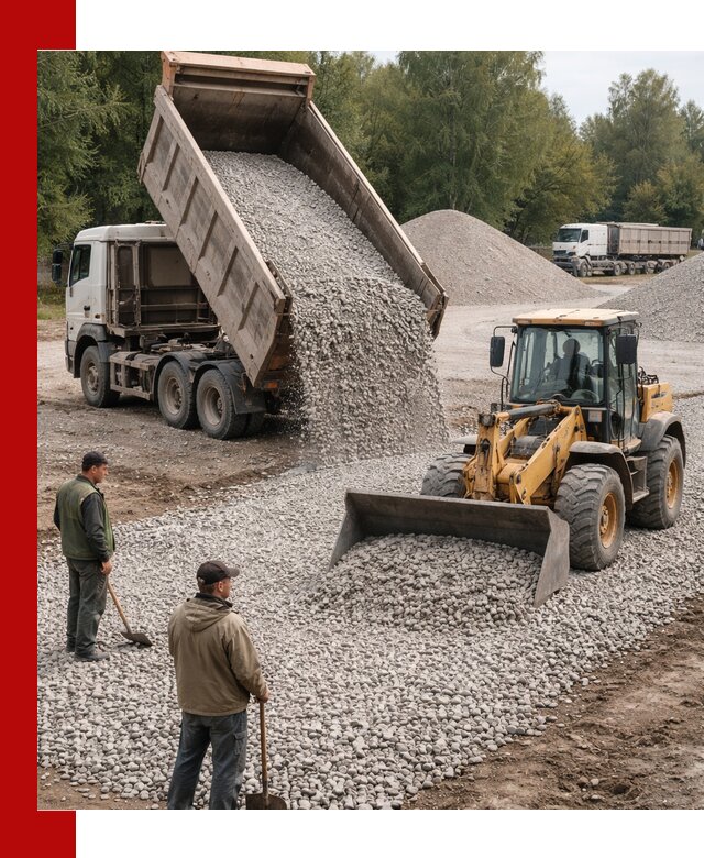 Купить гравийный щебень фракция 20-40 в Белове с доставкой