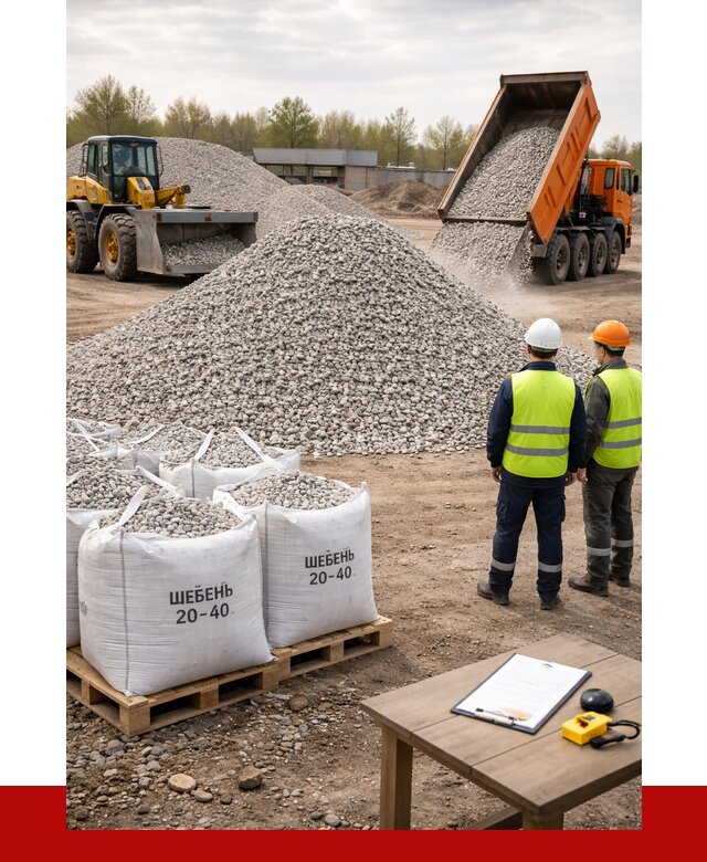 Известняковый щебень 20-40 в Белове от 2280 р. ПРОНЕРУДБлв