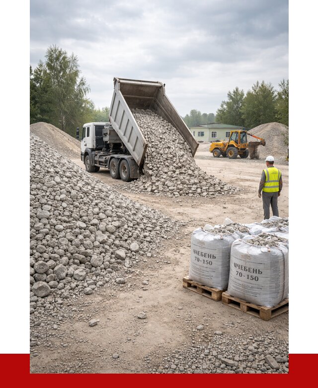 Известняковый щебень фракция 70-150 в Белове от 1357 р. | ПРОНЕРУДБлв