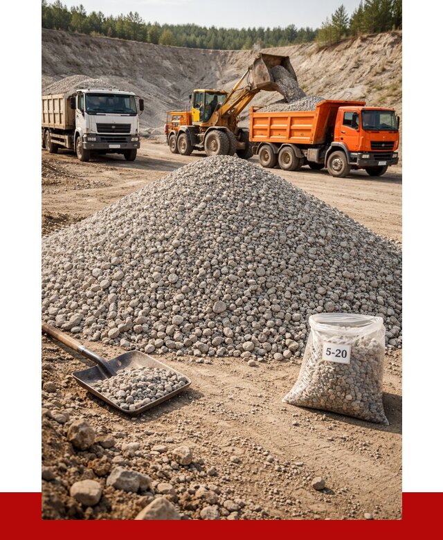 Доломитовый щебень фр. 5-20 в Белове от 4561 р. | ПРОНЕРУДБлв