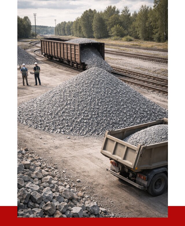 Железнодорожный щебень 20-60 в Белове от 1846 р. | ПРОНЕРУДБлв