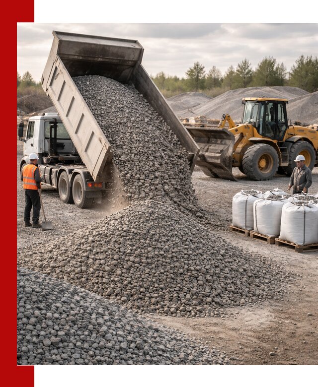 Бетонный щебень фракция 5–20 с доставкой в Белове