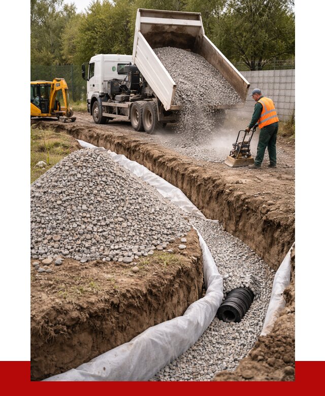 Щебень для дренажа в Белове от 2009 р., ПРОНЕРУДБлв доставка