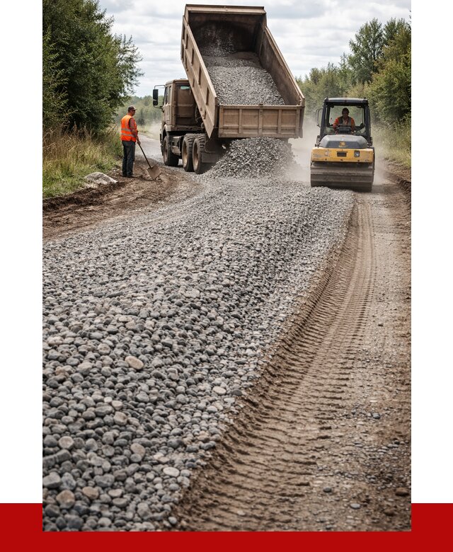 Щебень для отсыпки дороги в Белове от 2932 р. ПРОНЕРУДБлв