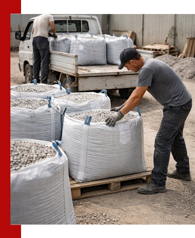 Доставка щебня в мешках по выгодным ценам в Белове