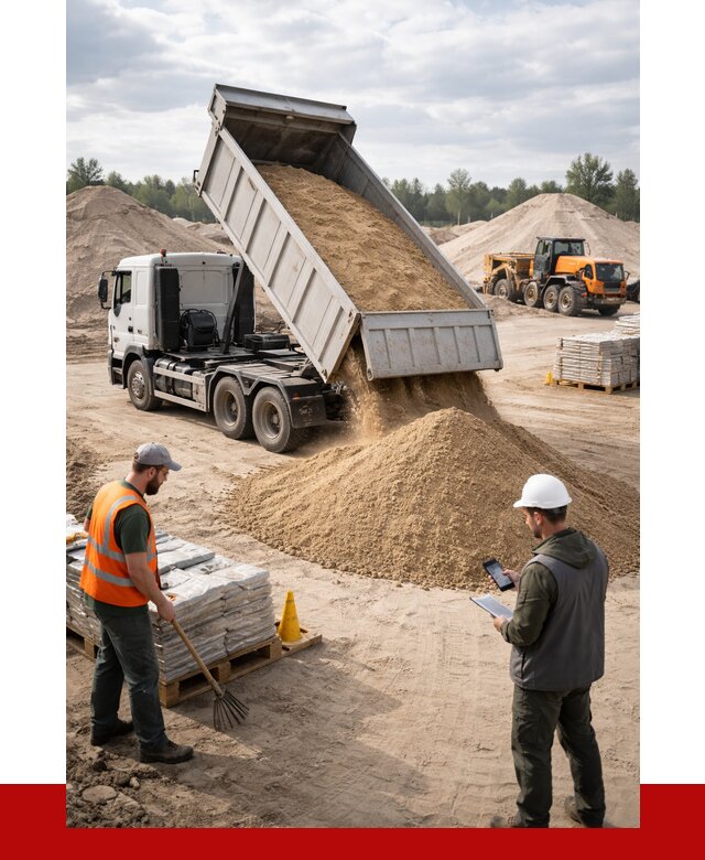 Карьерный песок с доставкой в Белове от 3909 р. ПРОНЕРУДБлв