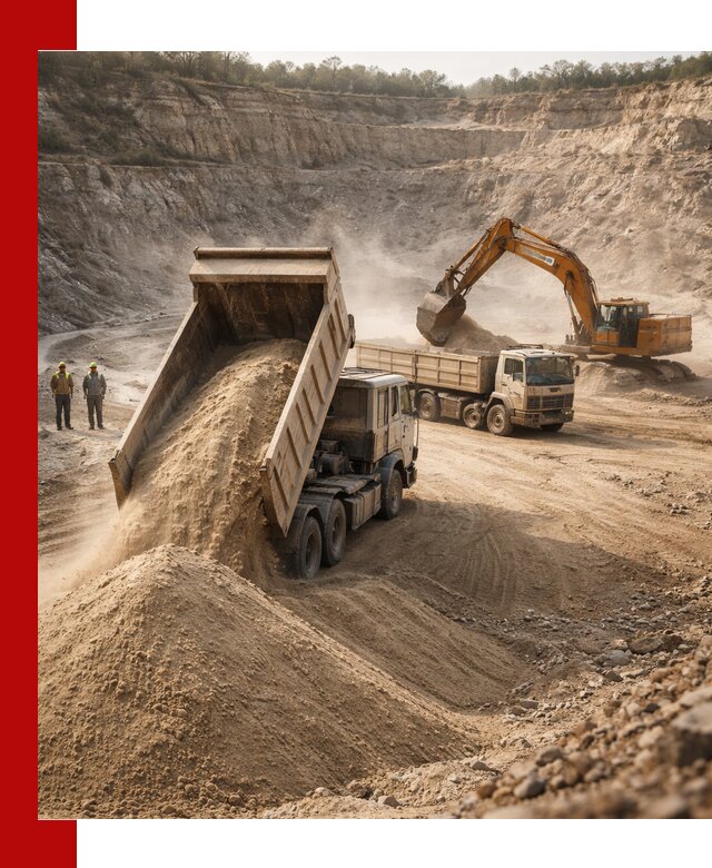 Карьерный песок навалом с доставкой в Белове