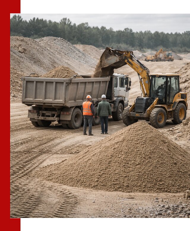 Карьерный среднезернистый песок с доставкой в Белове