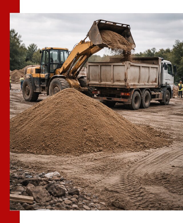 Доставка речного песка навалом в Белове быстро и выгодно