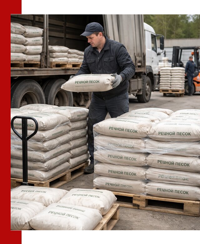 Речной песок в мешках с доставкой в Белове