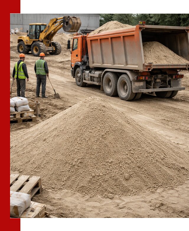 Доставка и продажа мытого речного песка в Белове