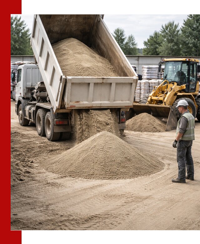 Поставка и доставка песка для бетона в Белове