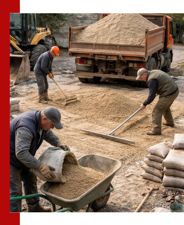 Поставка песка для стяжки в Белове с быстрой доставкой