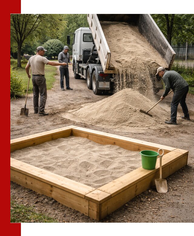 Песок для песочницы с доставкой в Белове недорого и чистый