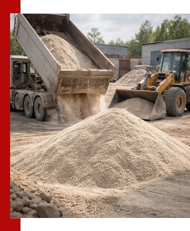 Кварцевый песок с доставкой в Белове для строительных работ