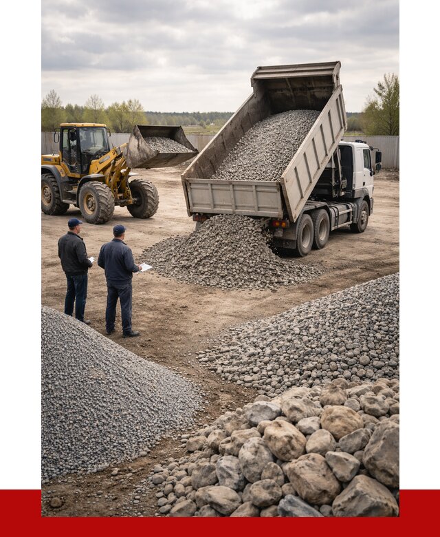 Гравий и камень с доставкой в Белове от 4561 р. - ПРОНЕРУДБлв