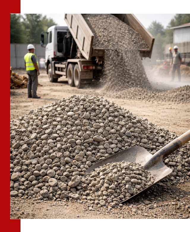 Доставка гравия фракции 20-40 в Белове с самосвалами