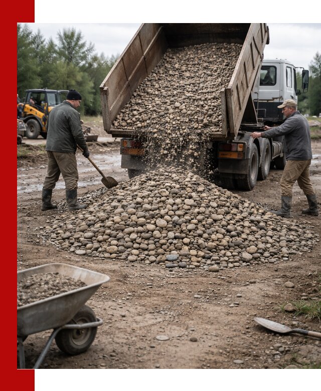 Доставка гальки речной оптом и в розницу в Белове