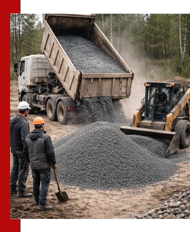 Гранитный отсев 0-5 с доставкой и разгрузкой в Белове