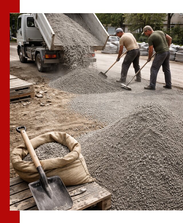 Отсев для тротуарной плитки в Белове — доставка и укладка