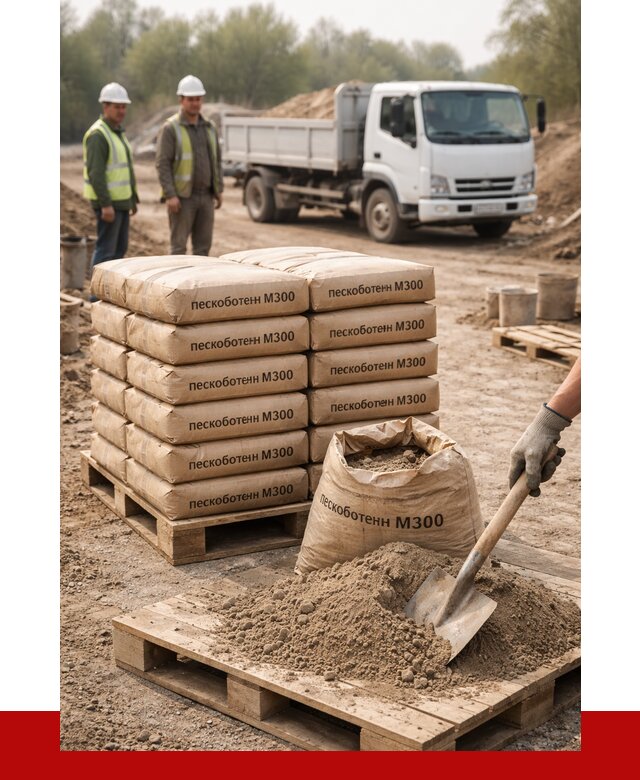 Пескобетон М300 в Белове с доставкой от 5049 р. за куб | ПРОНЕРУДБлв