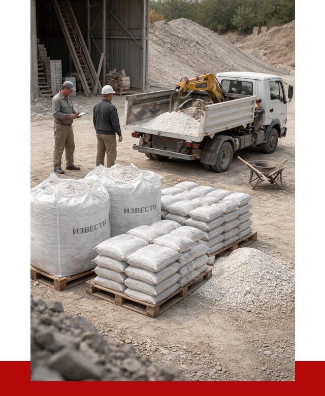 Известь строительная в Белове с доставкой от 4561 р. | ПРОНЕРУДБлв