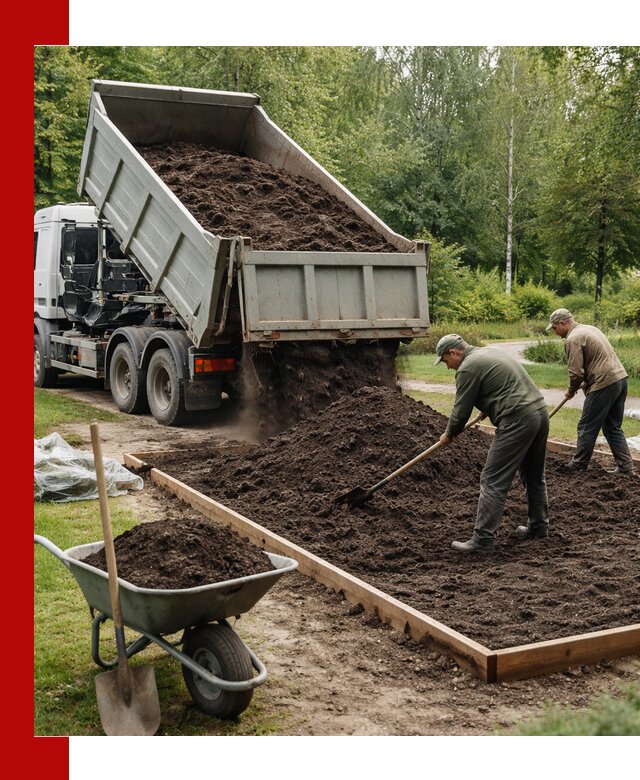 Доставка грунта для озеленения и благоустройства в Белове
