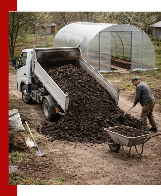 Чернозем для теплицы с доставкой в Белове