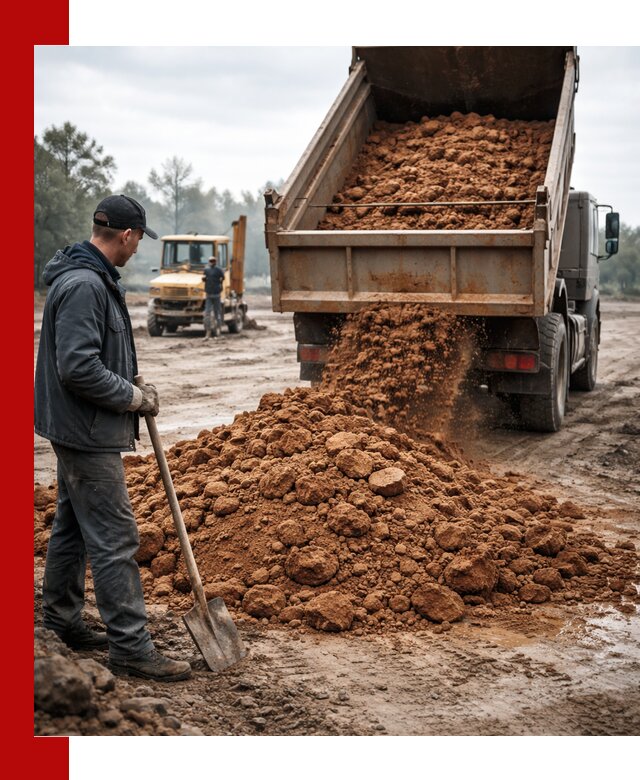 Глина для засыпки в Белове с доставкой самосвалами