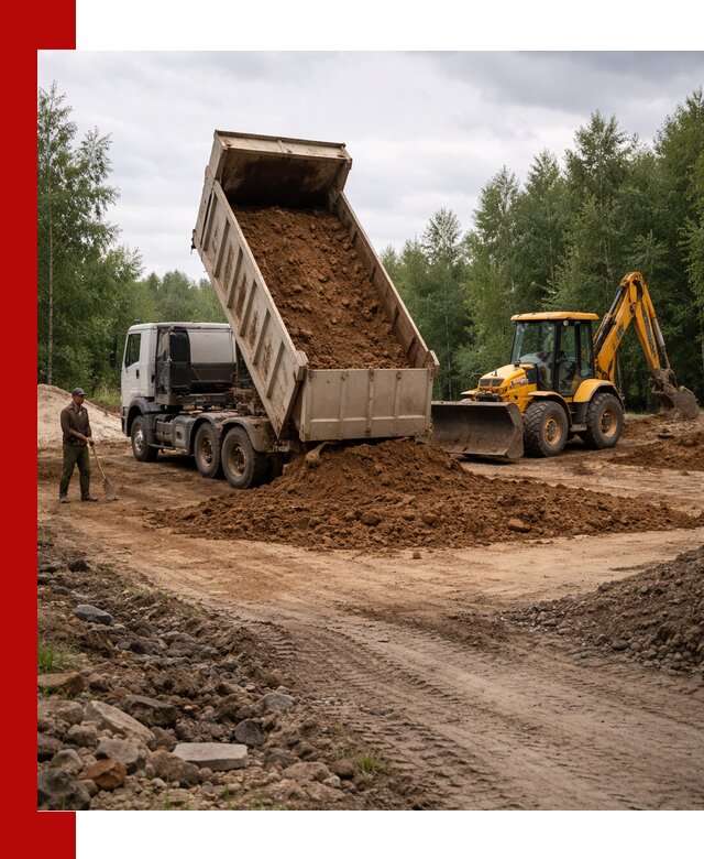Доставка суглинка самосвалами в Белове подсыпка и планировка