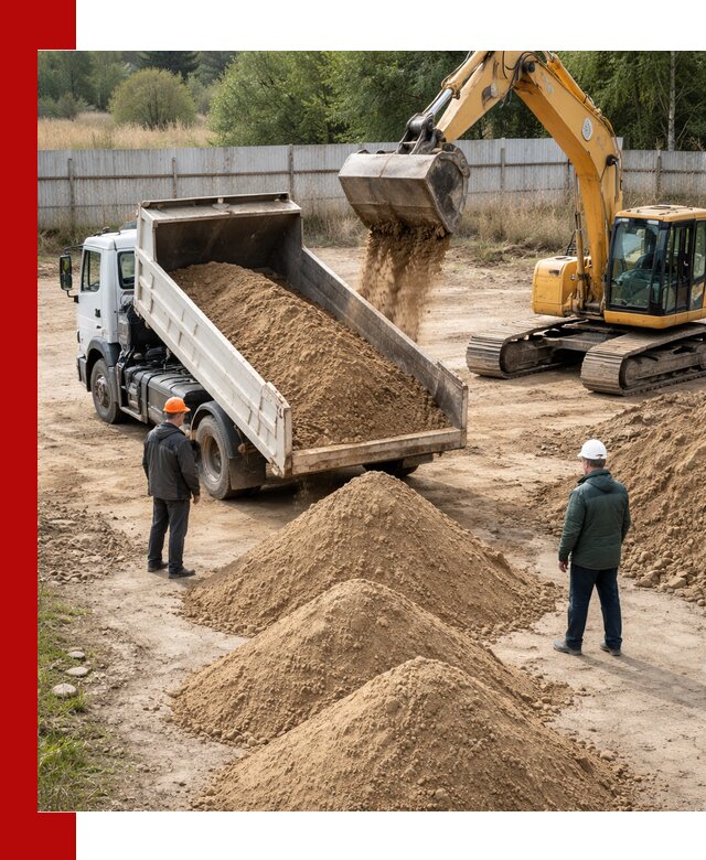 Доставка супеси вагонными и автопартиями в Белове