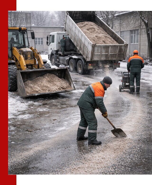 Реагент против гололеда с доставкой и нанесением в Белове
