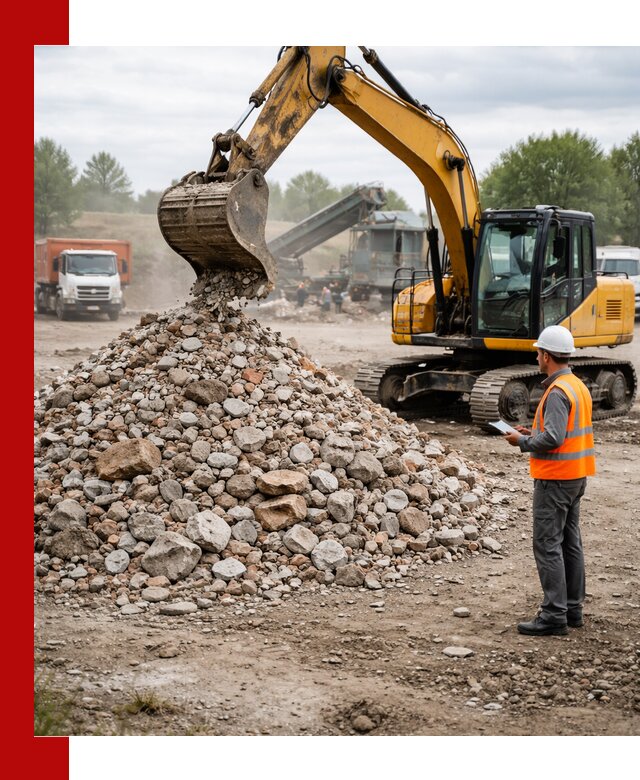 Доставка и вывоз строительного боя в Белове