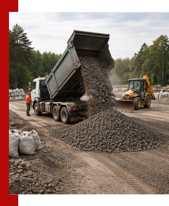 Доставка дробленого асфальта в Белове для дорожных работ