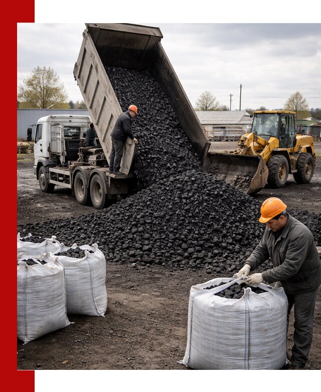 Доставка каменного угля в Белове оптом и в розницу