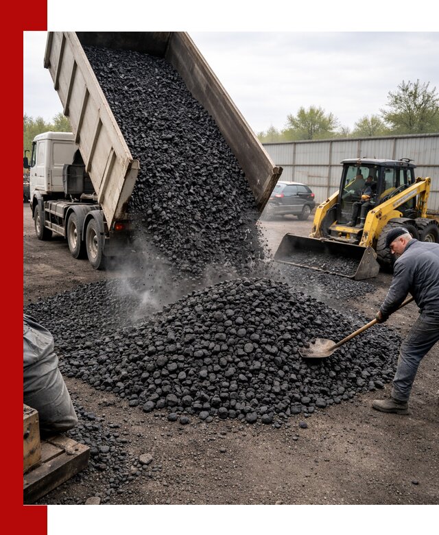 Доставка угля орех в Белове оптом и в розницу