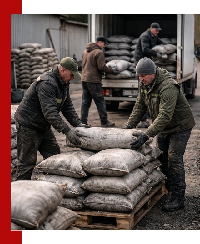 Доставка угля в мешках по выгодным ценам в Белове