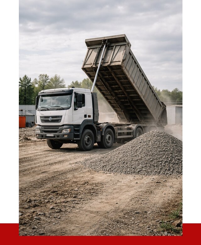 Доставка самосвалом 40 кубов в Белове от 9773 р. | ПРОНЕРУДБлв