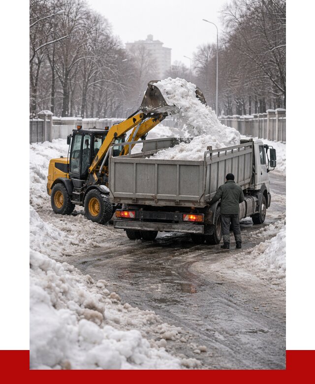 Вывоз снега с погрузкой в Белове от 3801 р. ПРОНЕРУДБлв