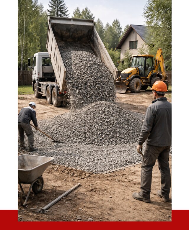 Отсыпка участка щебнем в Белове от 7058 р. ПРОНЕРУДБлв