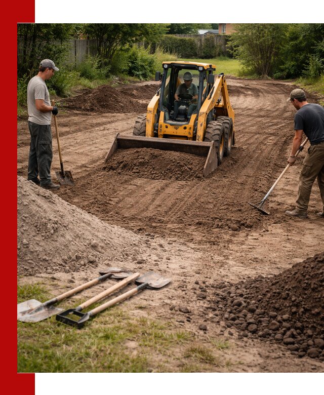 Планировка участка грунтом с вывозом и доставкой в Белове