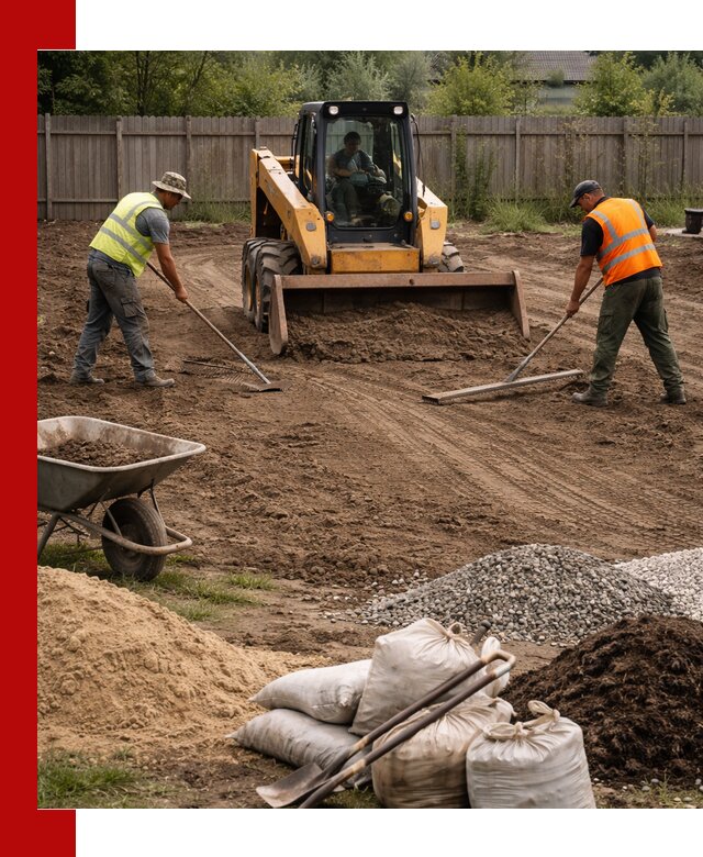 Выравнивание участка под строительство и благоустройство в Белове