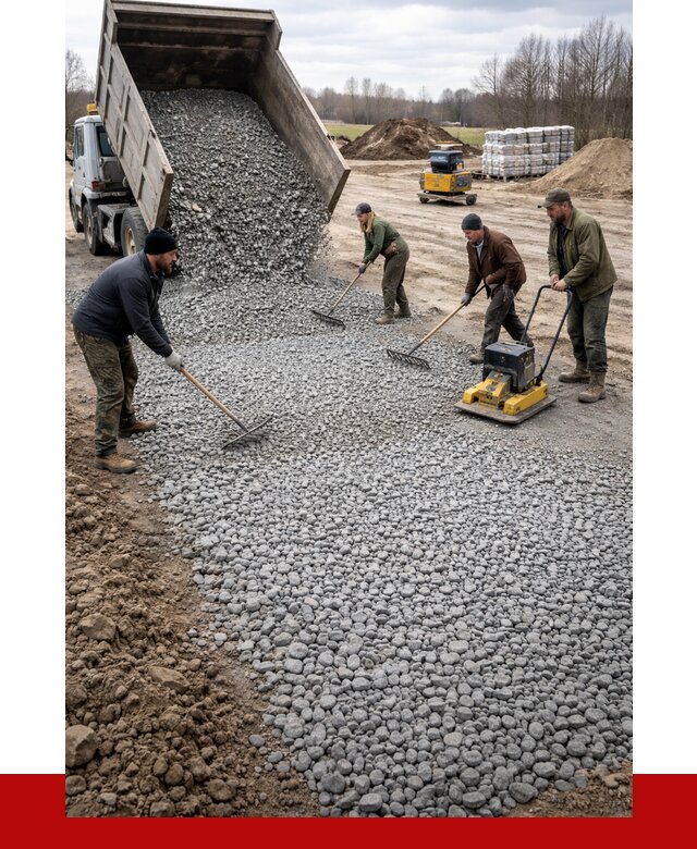 Устройство щебеночной подушки в Белове от 4887 р. ПРОНЕРУДБлв